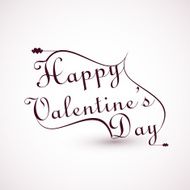 Happy valentine&#039;s day calligraphic stylish font vector