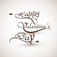 Happy valentine&#039;s day calligraphic font