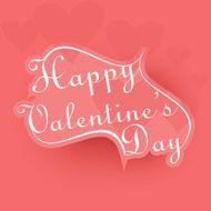 Happy valentine&#039;s day calligraphic stylish font colorful card design vector
