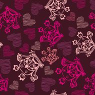 Romantic seamless pattern Vector version is in my portfolio N2