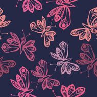 Romantic butterfly seamless pattern N24