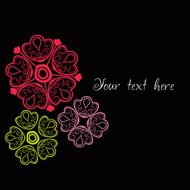 Floral greeting card with place for your text N14