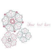 Floral greeting card with place for your text N15