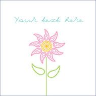 Floral greeting card with place for your text N16