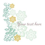 Floral greeting card with place for your text N17
