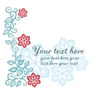 Floral greeting card with place for your text N18