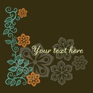 Floral greeting card with place for your text N19