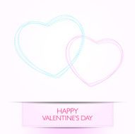 Valentine&#039;s card with text and heart shape Vector ilustration N2