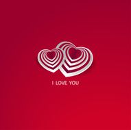 Valentine&#039;s card with text and heart shape Vector ilustration N6