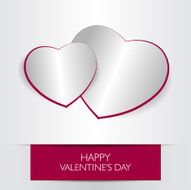 Valentine&#039;s card with text and heart shape Vector ilustration N7