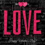 valentines day greeting card with red wishes text
