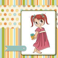 pretty young girl she hide a gift N8