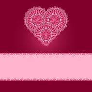 Valentine&#039;s Day Card with patterned heart N2