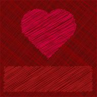 Valentine&#039;s Day Card in scribbled lines N3