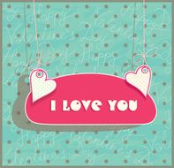 Vector Signboard with a declaration of love