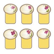 floral labels set