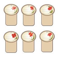 floral labels set N2