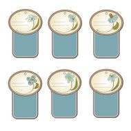 floral labels set N3
