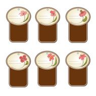 floral labels set N4
