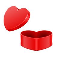 Open heart gift present vector illustration N2