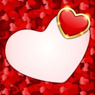 Red hearts confetti Valentine&#039;s day or Wedding