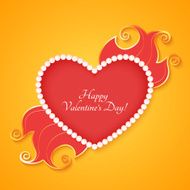 Heart with lettering Happy Valentine&#039;s Day