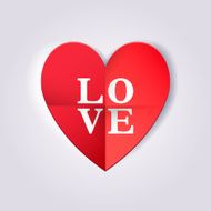 Origami heart Love