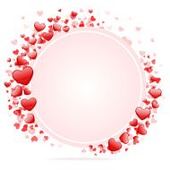 Hearts with card frame Valentine&#039;s day N3