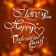 Beautiful Happy Valentine&#039;s Day Hand Lettering stylish text design vector