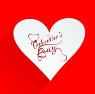 Card for valentine's day Beautiful heart calligraphy text design vector