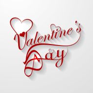 Valentine&#039;s day card with lettering text vector illustration