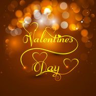 Beautiful heart stylish text design for valentine&#039;s day card