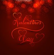 Beautiful valentine&#039;s day heart stylish text design