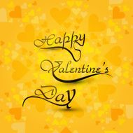 Beautiful card Happy Valentine&#039;s day hearts stylish text background