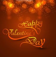 Beautiful card valentine&#039;s day with calligraphy colorful text design vector