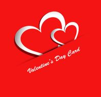 Beautiful Valentines Day red colorful heart shape vector background