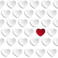 Valentine Day Heart on red Background N2