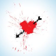 Heart and arrow blots