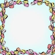 Floral frame with tulips