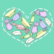 heart from candies