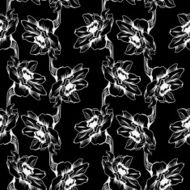 Seamless pattern with narcissus N3