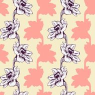 Seamless pattern with narcissus N4