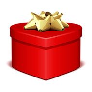Gift heart with bow