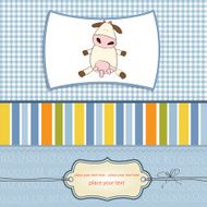 fun greeting card with cow N2
