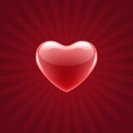 Heart red shiny Valentine&#039;s day