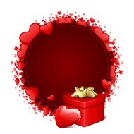 Heart gift and card Valentine&#039;s day