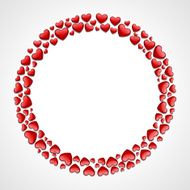 Hearts frame Valentine&#039;s day