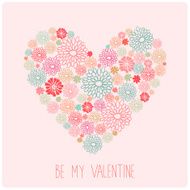 Valentine&#039;s flower card