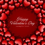 Valentine's Day Card with Hearts N25