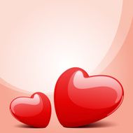 Two red hearts Valentine&#039;s day N2